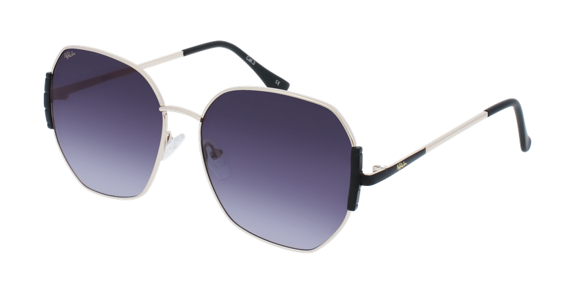 LUNETTES DE SOLEIL femme GALILEA doré/noir - Vue de face