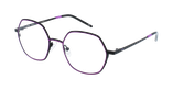 Lunettes de vue femme MAGIC 153 noir/violet - Vue de face
