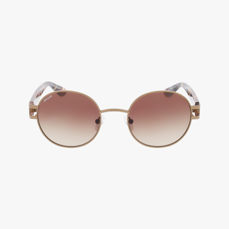 Lunettes de soleil femme MONDAKA marron/beige - Vue de face