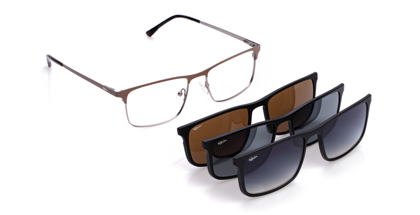 LUNETTES DE VUE homme MAGIC 104 marron/argenté - Vue de face