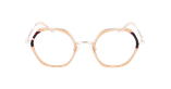 Lunettes de vue femme MAGIC220 rose/dorée - Vue de face