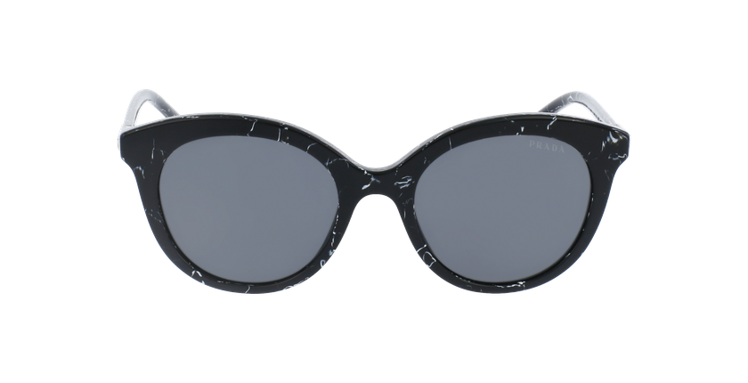 LUNETTES DE SOLEIL femme HERITAGE 0PR 02YS noir - Vue de face