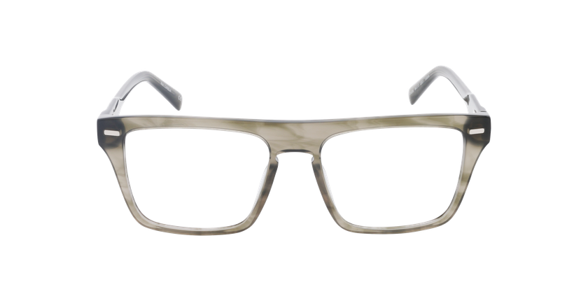 Lunettes de vue homme CARACTÈRES CURIEUX gris/vert - Vue de face