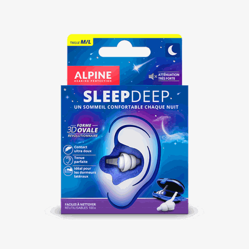 Protections auditives SleepDeep Vue de face