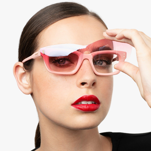 Lunettes de vue femme CARACTÈRES CRÉATIVE rose/dorée