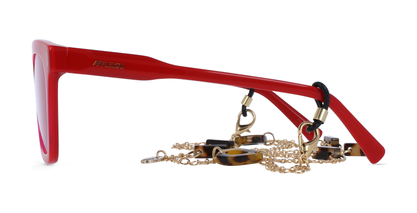 Lunettes de vue femme CARACTÈRES REVEUSE rouge - Vue de face