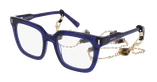 Lunettes de vue femme CARACTÈRES REVEUSE bleu - Vue de face