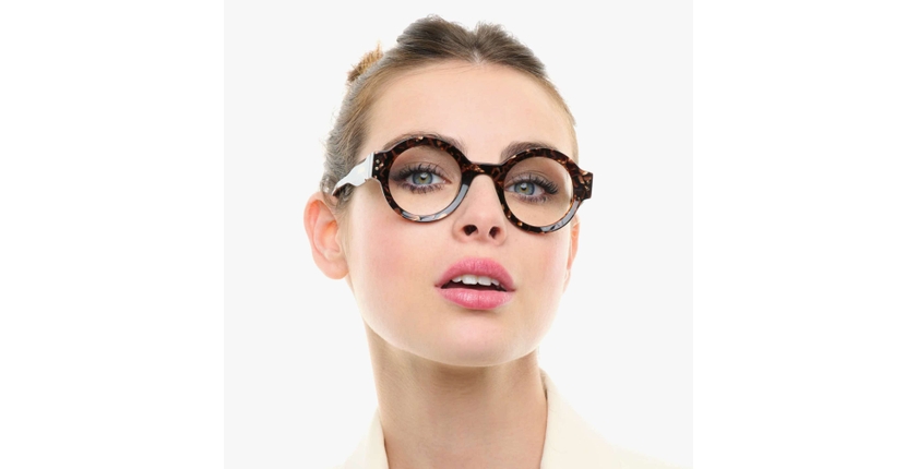 Lunettes de vue femme CARACTÈRES DIPLOMATE écaille/marron - Vue de face