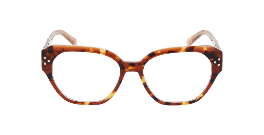 Lunettes de vue femme CARACTÈRES RAFFINÉE écaille/rouge - Vue de face