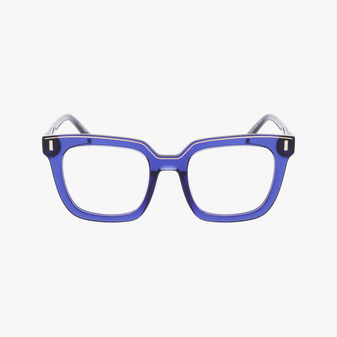 Lunettes de vue femme CARACTERES FIL D'OR REVEUSE bleu Vue de face