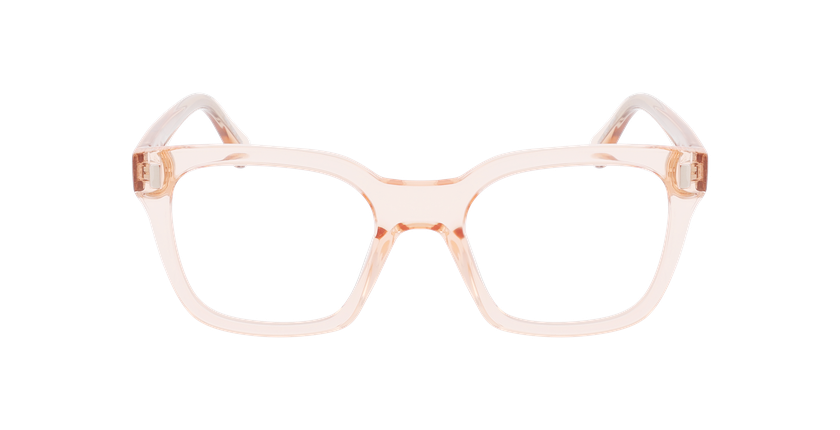 Lunettes de vue femme JOHANNE rose/dorée - Vue de face