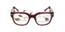 Lunettes de vue femme CARACTÈRES AUDACIEUSE rouge marbré