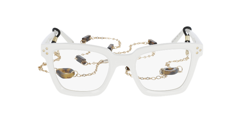 Lunettes de vue femme CARACTÈRES MYSTERIEUSE blanc - Vue de face