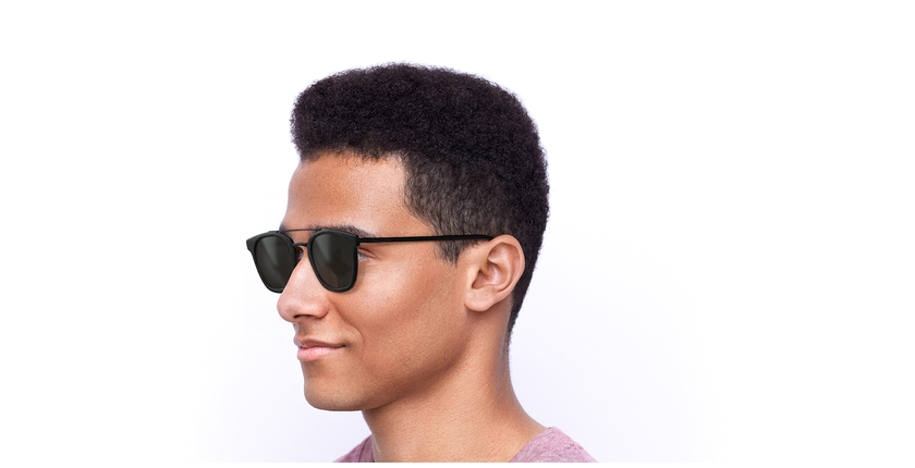 LUNETTES DE SOLEIL SL 28 METAL noir - vue de 3/4