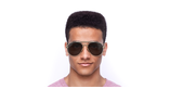 LUNETTES DE SOLEIL homme DB 7037/G/S doré - Vue de face