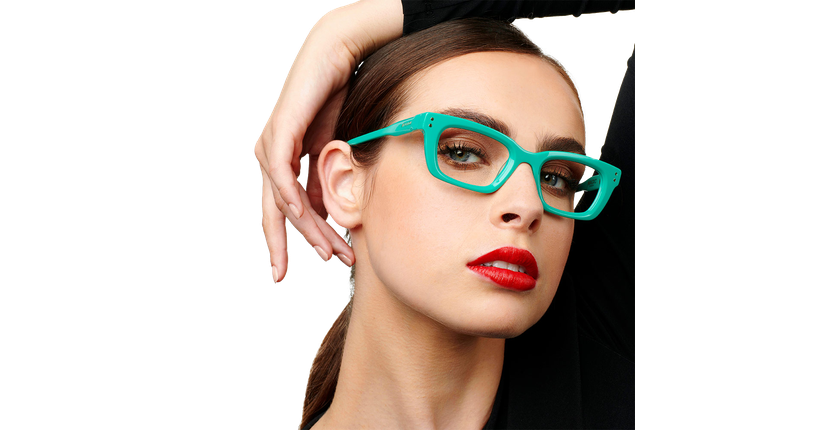 Lunettes de vue femme CARACTÈRES CRÉATIVE vert - Vue de face