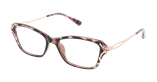 Lunettes de vue femme ELISE écaille/rose - Vue de face