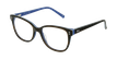 LUNETTES DE VUE enfant CARLA marron/violet - vue de 3/4