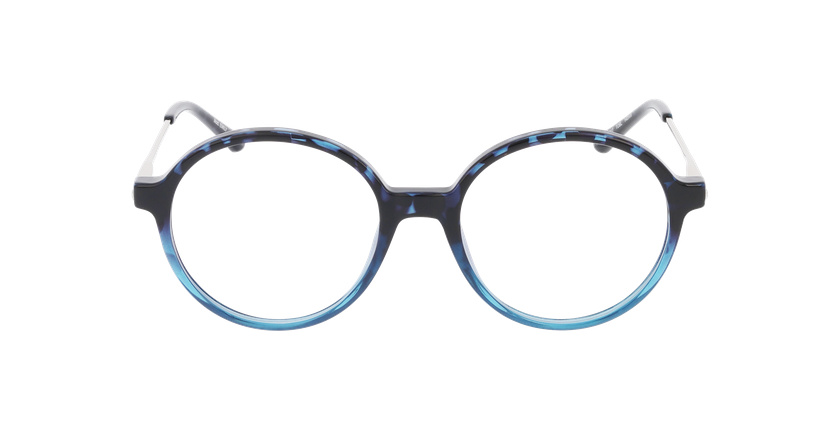 Lunettes de vue femme EMILY écaille/bleu - Vue de face