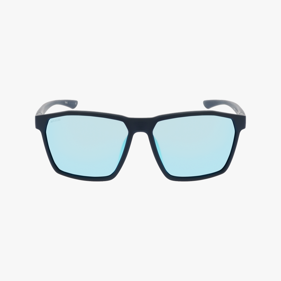 Lunettes de soleil homme DINO bleu/bleu foncé mat - Vue de face