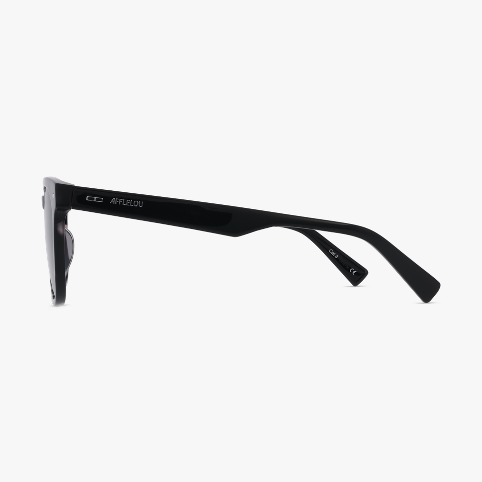Lunettes de soleil homme KERIAN écaille/noir - Vue de face