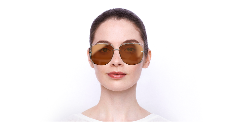 LUNETTES DE SOLEIL femme DIORSTELLAIRE6 doré - Vue de face