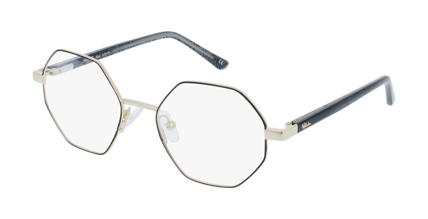 Lunettes de vue enfant MAGIC JUDITH noir/dorée - Vue de face