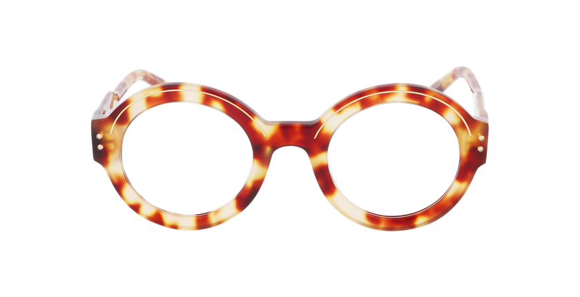 Lunettes de vue femme CARACTERES FIL D'OR PERSPICACE écaille - Vue de face