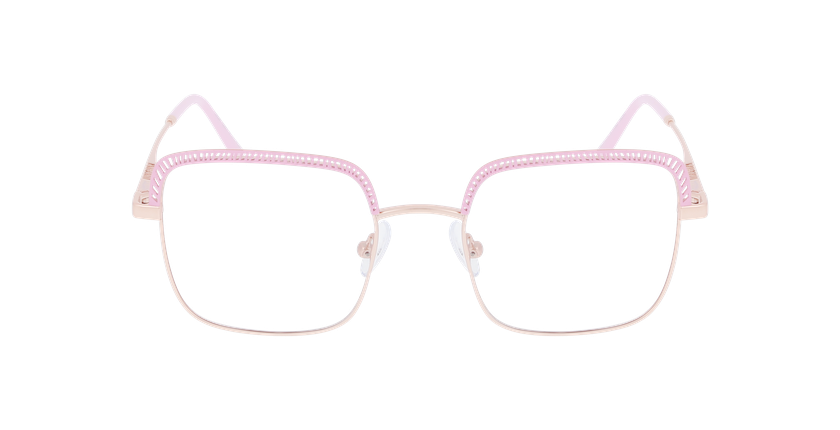 Lunettes de vue femme MAGIC294 rose/dorée - Vue de face