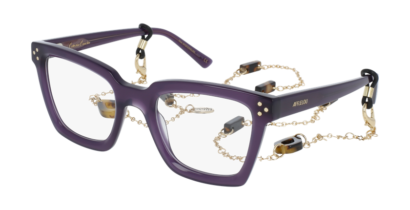 Lunettes de vue femme CARACTÈRES MYSTERIEUSE violet - Vue de face