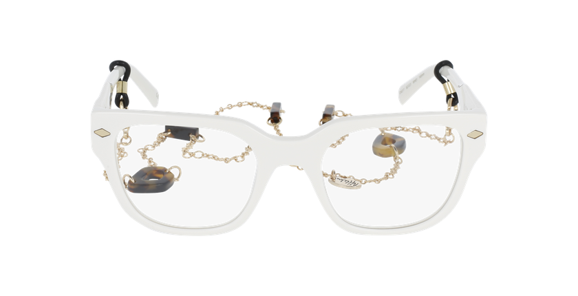 LUNETTES DE VUE femme AUDACIEUSE blanc - Vue de face