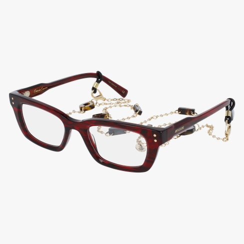 Lunettes de vue femme CARACTÈRES CRÉATIVE rouge marbré