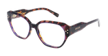 Lunettes de vue femme CARACTÈRES RAFFINÉE violet - Vue de face