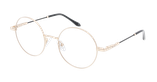 Lunettes de vue femme ADRIANA dorée/noir - Vue de face