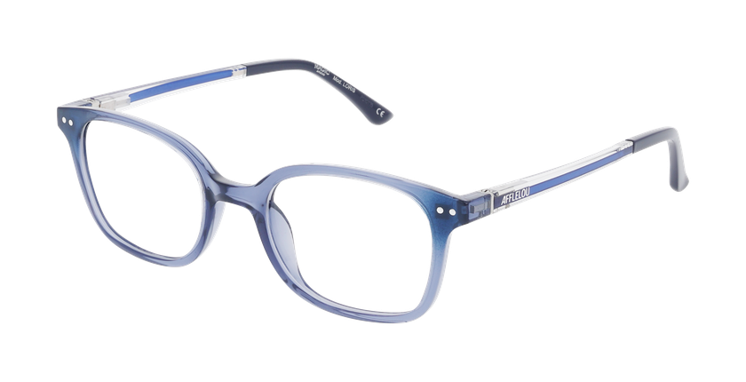 Lunettes de vue enfant LORIS bleu/bleu cristal - Vue de face
