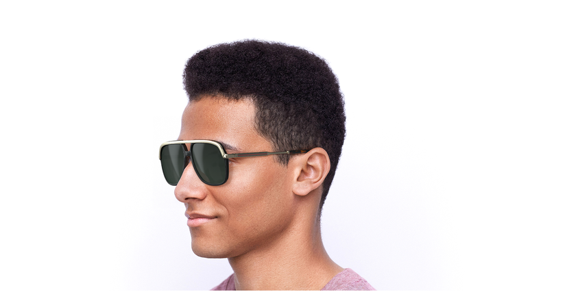 LUNETTES DE SOLEIL GG0200S doré - vue de 3/4