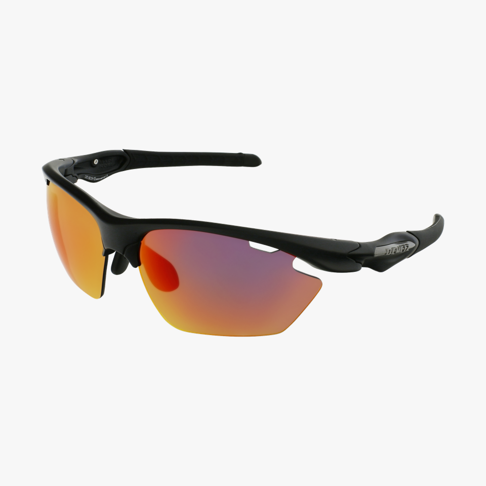 Lunettes de soleil homme Tech-Run noir - Vue de 3/4