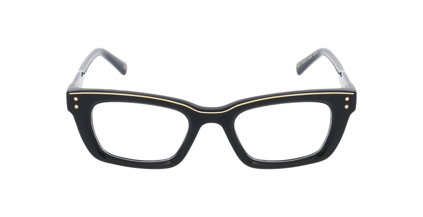 Lunettes de vue femme CARACTÈRES FIL D'OR CRÉATIVE noir/dorée - Vue de face