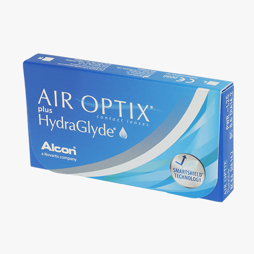 Lentilles de contact Air Optix Plus HydraGlyde 6L - Vue de face