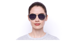 LUNETTES DE SOLEIL femme PK0017 violet - Vue de face