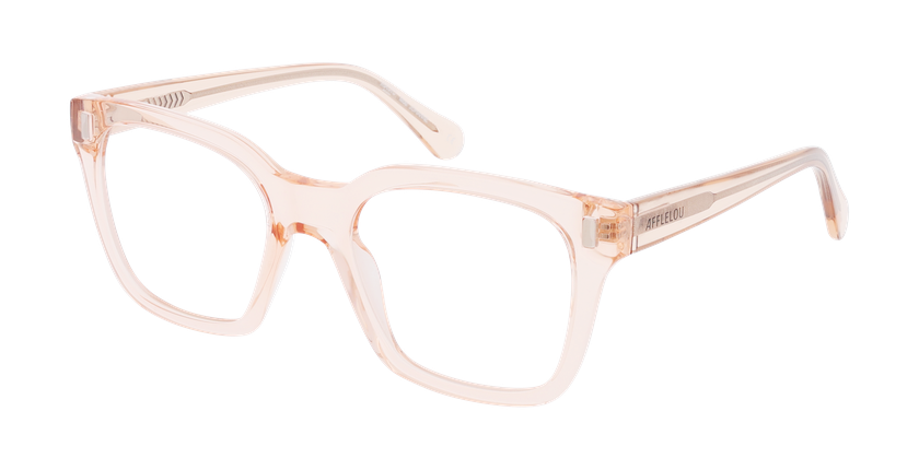 Lunettes de vue femme JOHANNE rose/dorée - Vue de face