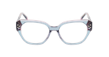 Lunettes de vue femme CARACTÈRES RAFFINÉE bleu/violet - Vue de face