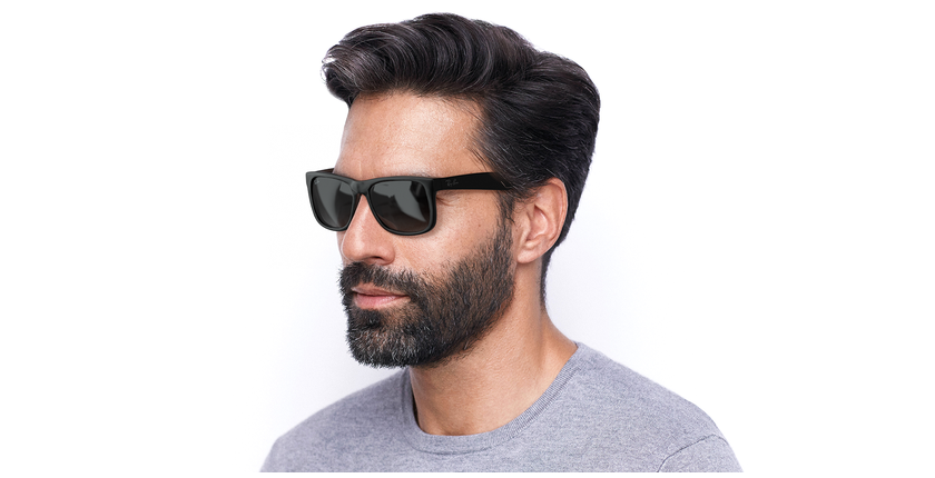 LUNETTES DE SOLEIL homme JUSTIN noir - vue de 3/4