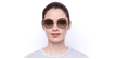 LUNETTES DE SOLEIL femme RIO doré - Vue de face