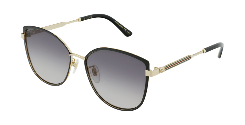 LUNETTES DE SOLEIL femme GG589SK noir/doré - vue de 3/4
