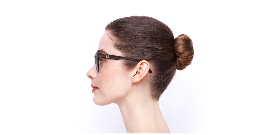 Lunettes de vue femme DG3353 rouge - Vue de côté