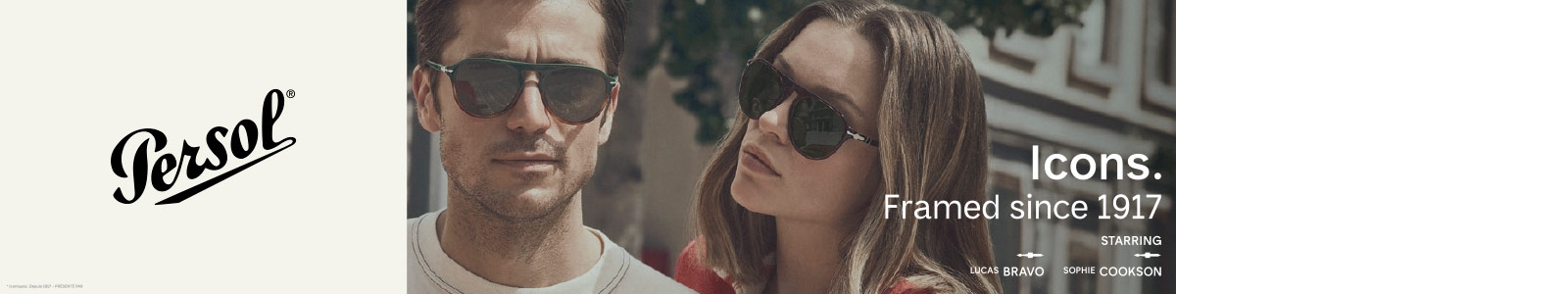 Un homme et une femme portant des lunettes de soleil Persol