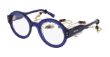 Lunettes de vue femme CARACTÈRES PERSPICACE bleu - Vue de face