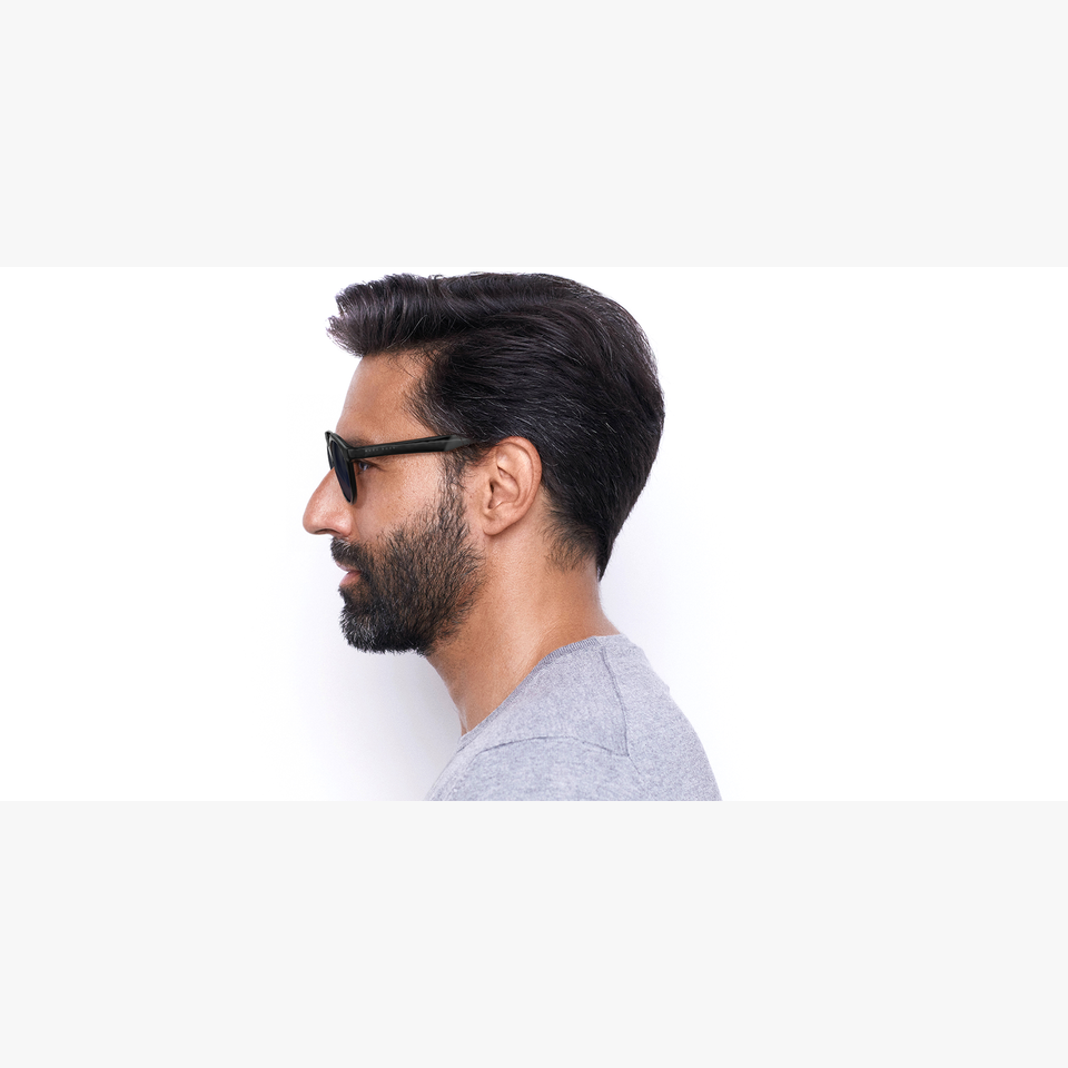 Lunettes de soleil homme 1051/S noir/bleu - Vue de côté