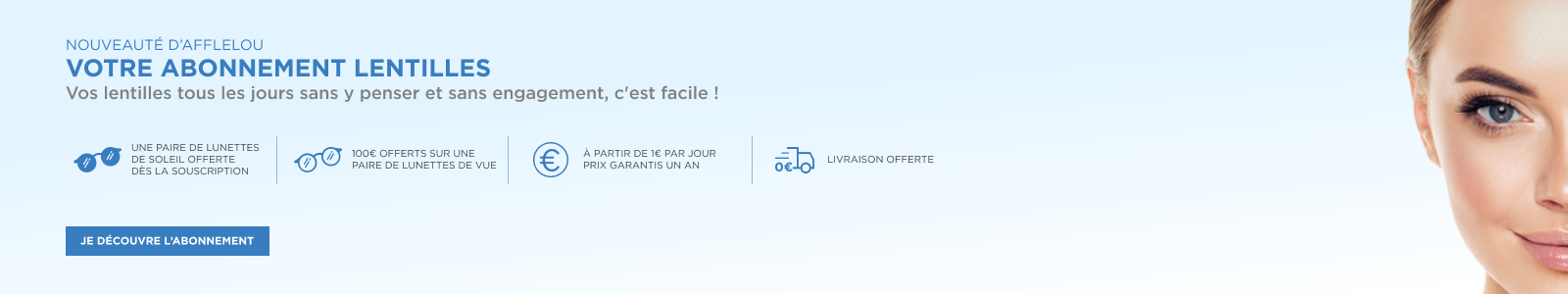 Visuel présentant l'abonnement contacto proposé par Alain Afflelou